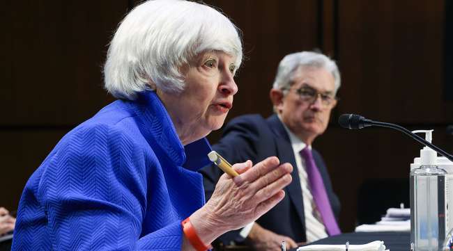 Treasury Secretary Janet Yellen (left) and Federal Reserve Chairman Jerome Powell