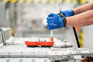 An employee works at the BMW Spartanburg plant