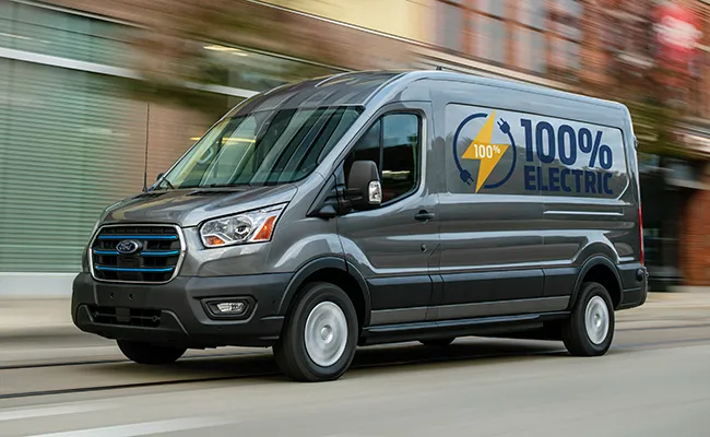 The Ford E-Transit Van