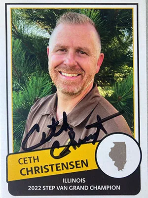 Ceth Christensen card from UPS