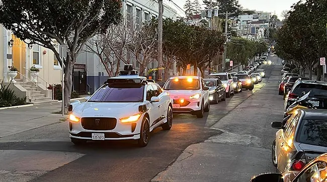 Waymo car in San Francisco