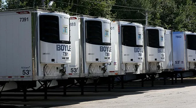 Refrigerated trailers at Boyle Transportation