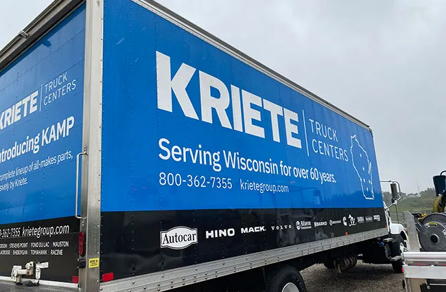 Mack tractor-trailer with Kriete branding