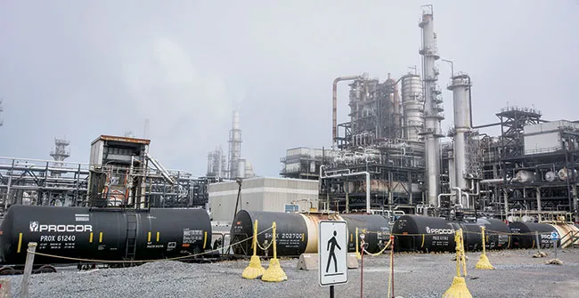Oil refinery in Canada