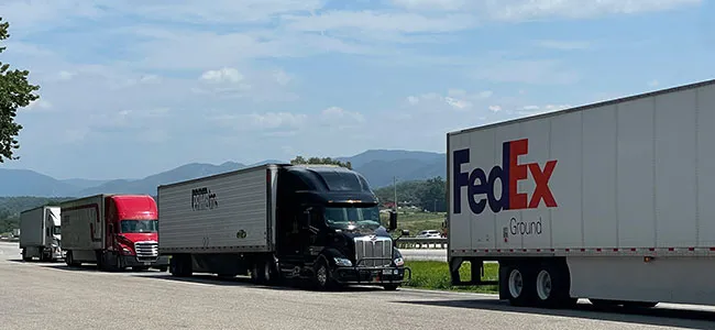 Trucks parked in Virginia