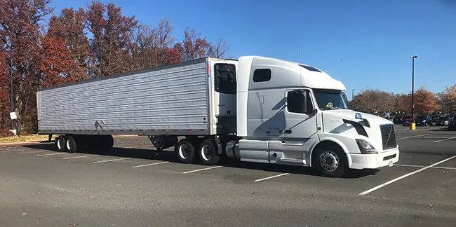 Truck in parking lot