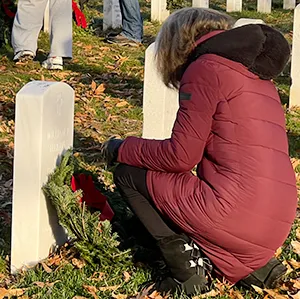 Woman at Arlington National Cemetery
