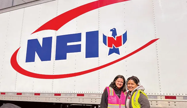 NFI truck with mentor and mentee
