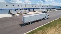 Trailers at warehouse