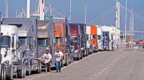 Trucker protest at the Port of Oakland