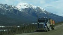 truck on Alaska road