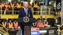 President Joe Biden at the Hudson Tunnel project