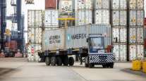 A Maersk truck transports goods