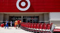 Carts are brought into a Target store