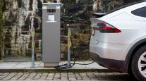 A plug-in electric vehicle charging point