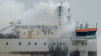 Fire on Newark cargo ship