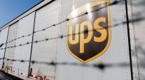 Logo on a UPS trailer