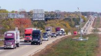 Trucks on Wisconsin interstate