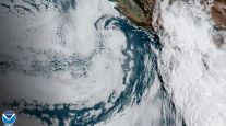 Satellite image of Hurricane Hilary