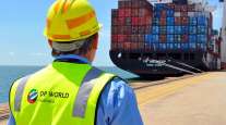 DP World employee and containers