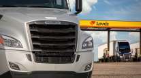 Freightliner truck and Love's store