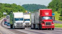 Trucks on the highway