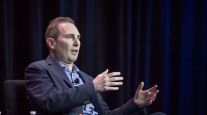 Andy Jassy, who will become CEO of Amazon on July 5, speaks during an AWS Summit in California in April 2017.