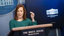 Jen Psaki, White House press secretary, speaks during a news conference on Jan. 25. (Kevin Dietsch/Bloomberg News)
