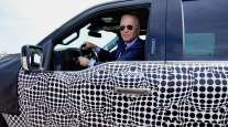 Joe Biden behind wheel