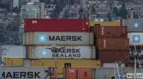Containers sit at the Port of Vancouver in British Columbia, Canada, in November 2020. (Jennifer Gauthier/Bloomberg News)