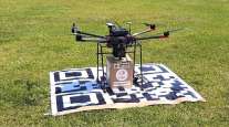 A Deuce Drone on a landing target mat