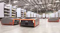GXO robots at an automated warehouse