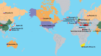 2021 Top Global Freight Carriers Map