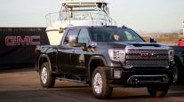 GM's GMC Sierra Denali truck is displayed during an event in Chula Vista, Calif., in January 2019.