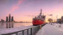 A Canadian Coast Guard Icebreaker vessel