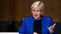Former Michigan Gov. Jennifer Granholm appears before the Senate Energy and Natural Resources Committee.