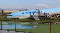 Korean Air flight KE631 after overshooting a runway