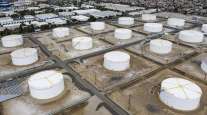 Petroleum storage tanks at the Royal Dutch Shell PLC Southern California Distribution Complex in Carson, Calif.