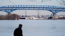I-95's mile-long double-decked Girard Point Bridge in Philadelphia. (Matt Rourke/Associated Press)