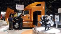 Daimler truck on display at TMC 2022 in Orlando, Fla, 