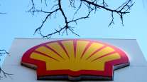 Shell logo at a petrol station in London