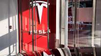 A Tesla showroom in New York