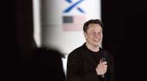 Elon Musk speaks at the SpaceX launch facility in Cameron County, Texas, in 2019