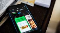 The Uber Eats application on a smartphone 