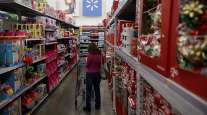 A customer browses holiday items at a Walmart Inc. store