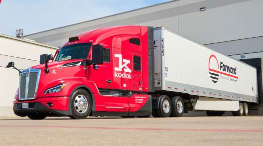 Kodiak Robotics, Forward Air trailer partner on route with autonomous truck
