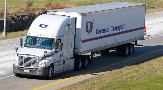 Covenant truck on a Kentucky interstate