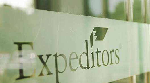 Expeditors International logo on door