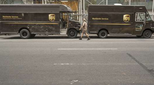 UPS trucks in New York City