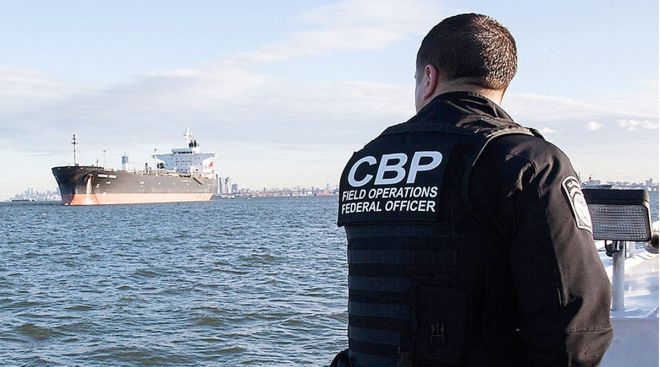 CBP officer and ship